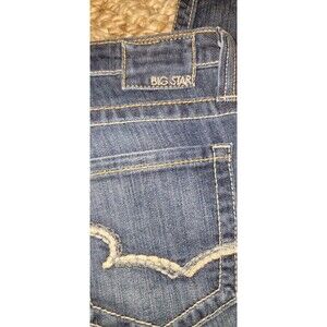 Big Star Ladies Blue JEANS MADDIE 29R Medium Wash Wide Leg Curve slight Flare